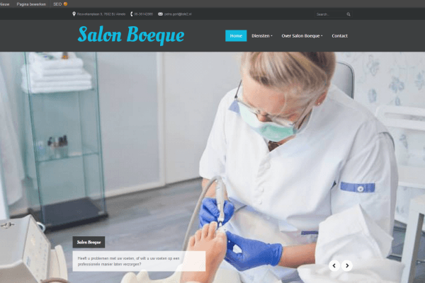 Website screenshot Salon Boeque.