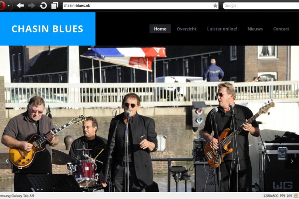 Website screenshot Chasin Blues.