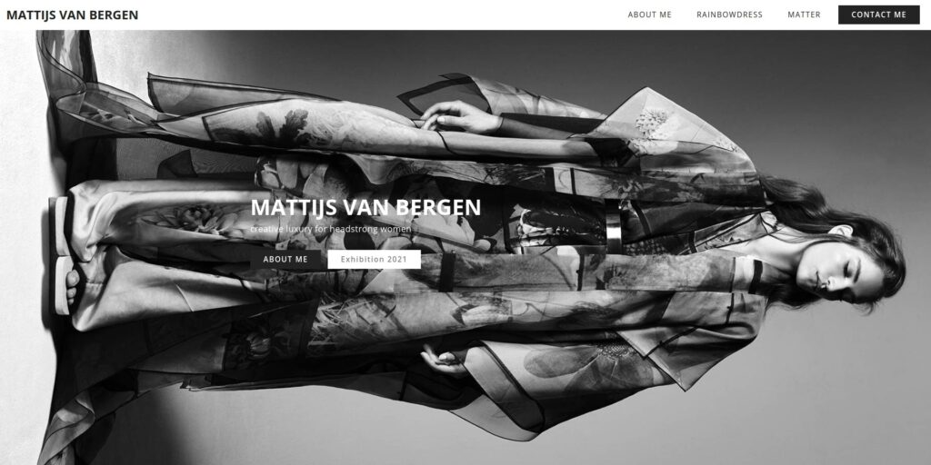 Screenshot homepage Mattijs van Bergen.