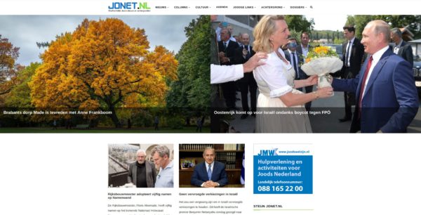 Screenshot Jonet.nl - startpagina