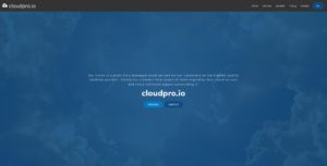 Screenshot Cloudpro.io EN - Home.