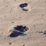 Rechtenvrije afbeelding van voetstappen in het zand door Christopher Sardegna via Unsplash horende bij het artikel over Do Not Track.