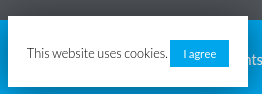 Screenshot cookiemelding zonder mogelijkheid cookies te weigeren. 