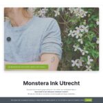 Screenshot startpagina Monstera Ink Utrecht.